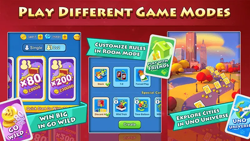 different game modes
